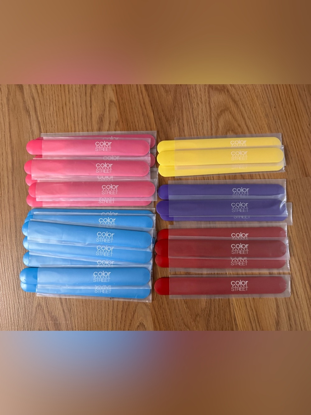 Color Street Bright Emery Nail Files - Pink, Yellow, Blue, Purple, Red